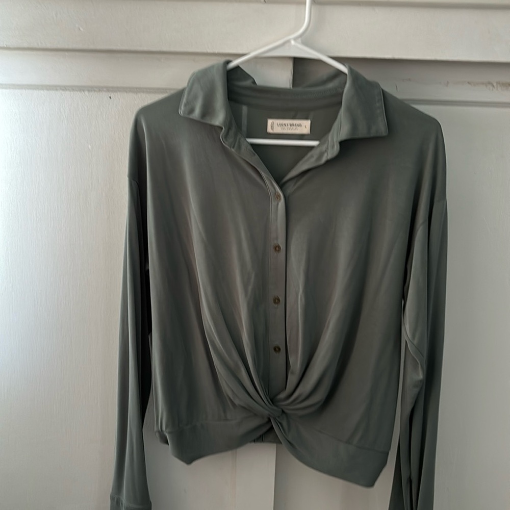 Lucky brand sand wash button front shirt